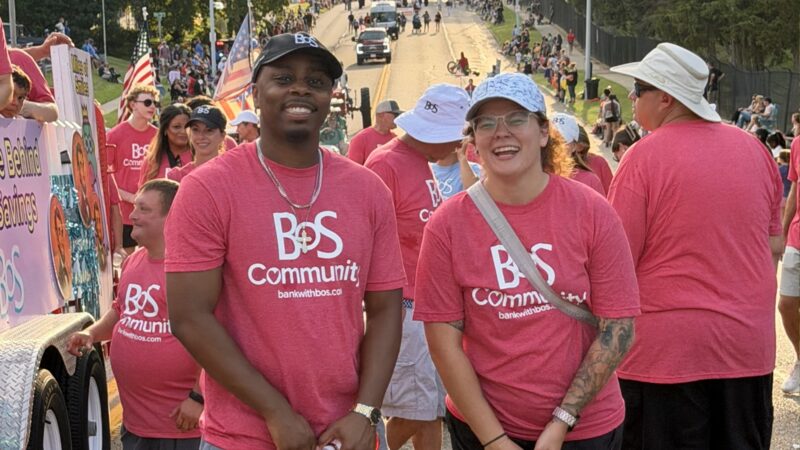 Bank of Springfield employees volunteer during a community action day.